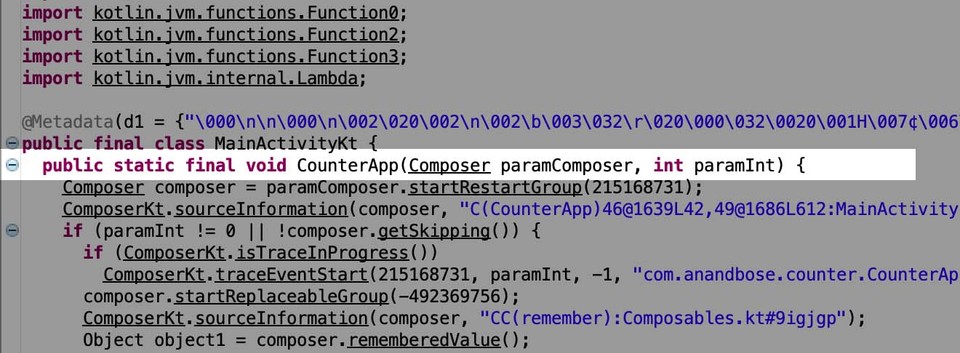 Decompiled Java code in JD-GUI app